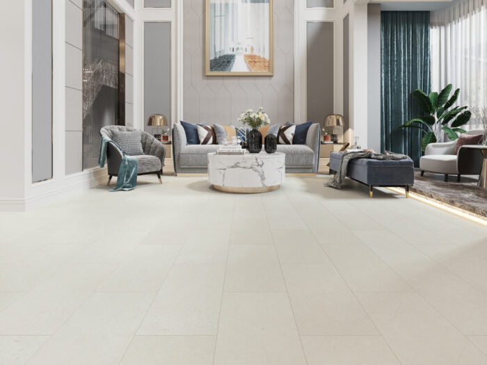 V-Floor collectie met vloerpanelen, stalen en verpakkingen
